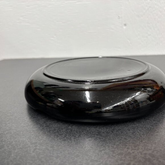 Vintage Large Cigar Amber Glass Round MCM Collectible Ashtray Circa 1960’s - Picture 7 of 9